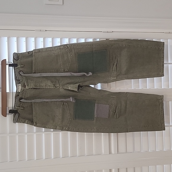 NWOT Free People 29 We the Free Moxie Barrel Jeans (Green) - Picture 9 of 11